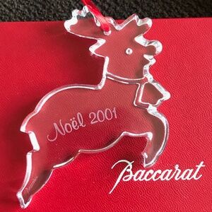Baccarat Crystal 2001 Noel Reindeer Ornament